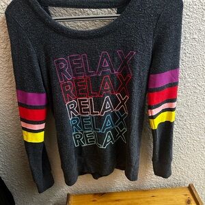 Chaser Multicolor Graphic Long Sleeve Tee with Unique Back
